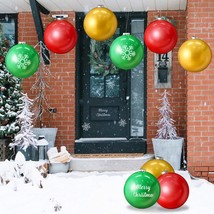 9PCS Outdoor Christmas Decorations Yard Inflatable Christmas Balls Xmas Winter N - £36.35 GBP