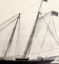 Yacht America 1851 Queen&#39;s Cup Winner 1942 Art Antique Print Nautical DWV5B - £21.55 GBP