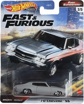 Hot Wheels Premium &#39;70 Chevy Chevelle Ss Fast &amp; Furious Superstars GRL81 New Toy - £8.62 GBP