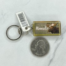 Solar Powered Flashing Minnesota Moose Daddy&#39;s Girl Keychain Keyring - £5.56 GBP