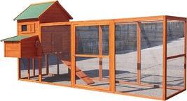 122&quot; Deluxe Large Wood Chicken Coop Backyard Hen House with 4 Nesting Box - €464,34 EUR