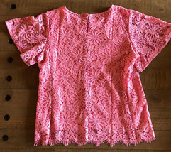 NWT Nanette Lepore Lace Top Size S. Color Rosetta Pink - £16.26 GBP