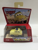 NEW 2005 Disney Pixar Cars Luigi Yellow Pullbax Motor Zippin Car Figure NIP - £8.66 GBP