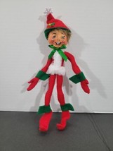 Annalee 11&quot; Red Snowflake Elf Doll Christmas 2016 Winter VG Condition - £18.58 GBP