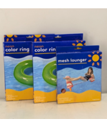 Neon Color Ring 2PCS Green Inflatable Float Tube Ring + Mesh Lounger - L... - $31.67