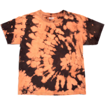 Gildan tie dye T shirt Youth size Large 14/16 cotton orange brown Fall H... - £7.98 GBP