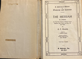 The Messiah An Oratorio Four Part Chorus of Mixed Voices Music Book - £4.88 GBP