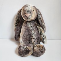 Jellycat Bashful Woodland Bunny Floppy Plush Soft Gray Brown Rabbit Medium Size - £7.57 GBP