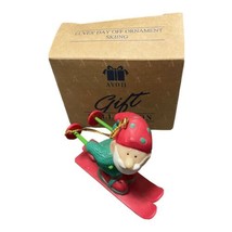Avon Gift Collection Elves&#39; Day Off Skiing Ornament - £7.33 GBP