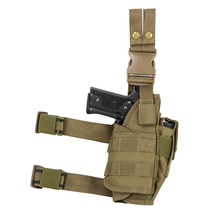 NEW Tactical Leg Thigh Drop Down Pistol w Light or Laser Holster COYOTE TAN - £31.02 GBP