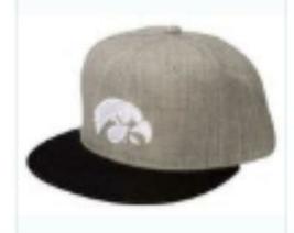 NCAA Iowa Hawkeyes Mile High 5280 Flat Brim Snap Back Cap, Adjustable Size, Grey - £13.37 GBP