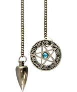 Metal Pendulum with Pentacle Charm and Metal Fob! - €8,41 EUR