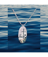 Abalone Faith Cross Pendant Necklace Set - $14.85+