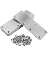 10 Pack 5-1/2&quot; x 2&quot; Stainless Steel Mending Plates – 201 Metal Repair Br... - $35.29