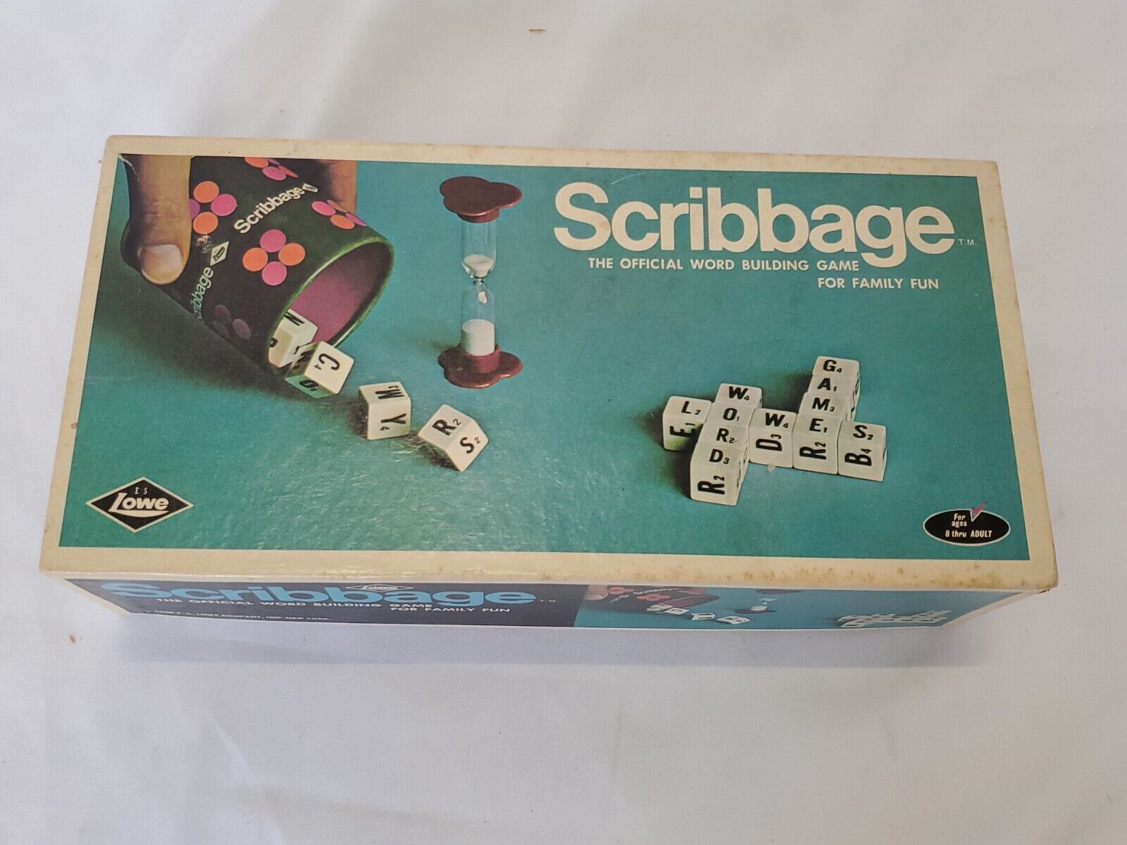 VINTAGE 1968 ES Lowe Scribbage Word Building Game - $19.79