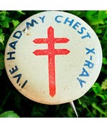 I&#39;ve Had My Chest X-Ray Metal Anti-Tuberculosis Lung Association Button Pin - $19.05 CAD