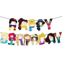 Happy birthday banner Disney Princess theme party supply - £7.56 GBP