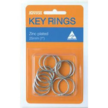 Kevron Key Rings 10pk (Zinc Plated) - 25mm - £22.90 GBP