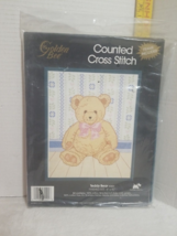 Golden Bee Counted Cross Stitch Kit - TEDDY BEAR, Kit # 60401 NEW - $9.86