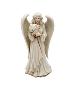Lenox Angelic Visions Friend Angel With Flowers 8&quot; Figurine Gold Trim 82... - $653.41 MXN