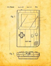 Nintendo Gameboy Patent Print - Golden Look - $7.95+