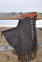 Handmade Basket Tooled Yokes Leather Chink Chaps Western Wear Cowboy Rod... - £70.18 GBP+