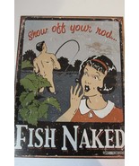Fishing, Show off your rod, metal, bar sign, Humor, 12&quot; x 16, USA V1488 - $375.15 MXN