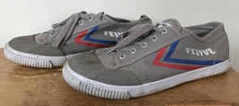 Vintage Style Gray Low Top Canvas Martial Arts Shoes Sneakers 12M 45 - £20.63 GBP