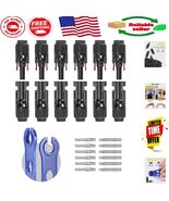 Universal 12 PCS Solar Cable Connectors with Spanners - Ideal for All PV... - $350.61 MXN