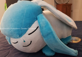 Pokemon Center Glaceon Sleeping Plush Doll Stuffed Toy Authentic New 43 CM - £70.24 GBP