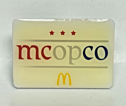 Mcdonalds mcopco McOpCo Rectangle Lapel Pin Collectible - $7.02 CAD