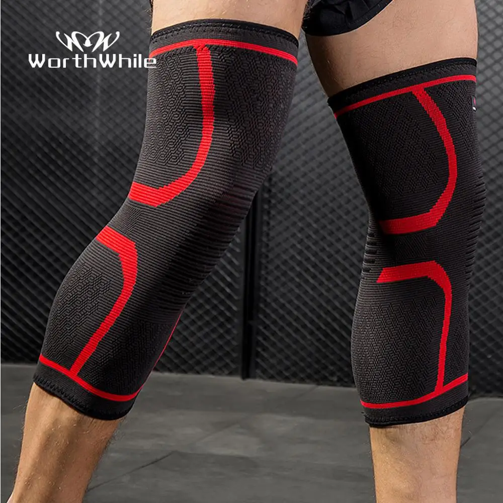 Sporting WorthWhile 1 Pair Elastic Nylon Knee Pads Fitness Protective Gear Sport - £23.37 GBP