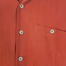 Mens Paradise Cove Silk Short Sleeve Button Front Shirt Size Medium - £16.80 GBP