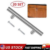 20X 3&quot; Stainless Steel Brushed Nickel T Bar Kitchen Cabinet Handles Pull... - £31.16 GBP