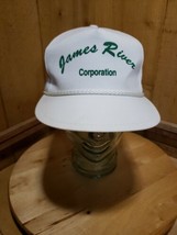 Vintage James River Corporation K-Brand Ivory/Green Strapback Baseball H... - £23.26 GBP
