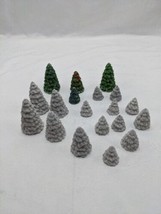 Lot Of (19) Ceramic Minature RPG Wargaming Trees Acessory Terrain Scenery 1-2&quot;  - £38.00 GBP