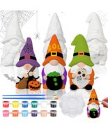 Youyole 3 Pack 4&quot; Unpainted Gnome Statues DIY Craft Halloween Decor - $5.69 CAD