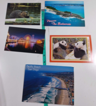 post cards lot of 5, califorina, nassau disney see photos ( A338) - $5.94