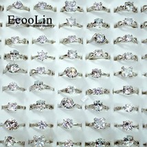 10Pieces AAA Zircon Engagement Rings for women Wedding rings lots female anel Je - £14.17 GBP