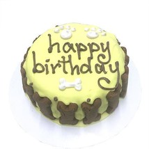 Personalized Peanut Butter Banana Dog Cake with Yogurt Coating - £38.46 GBP