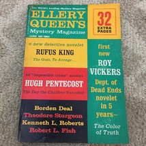 Ellery Queen&#39;s Mystery Magazine Roy Vickers Vol 41 No 6 June 1963 - £9.77 GBP