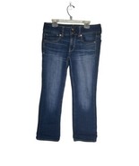 American Eagle Size 4 Dark Wash Artist Crop Jeans Super Stretch Denim - £9.54 GBP