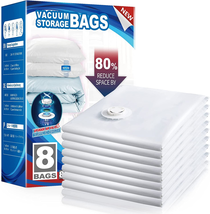 TAILI 8 Pack Vacuum Storage Bags for Comforter and Blankets, Jumbo Vacuum Seal B - £31.78 GBP