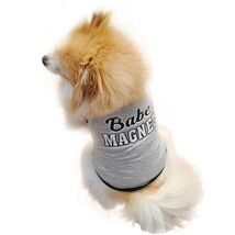 Babe Magnet Dog Tank Top Heather Grey Funny Graphic Pet Shirt Ringer Ves... - $13.10