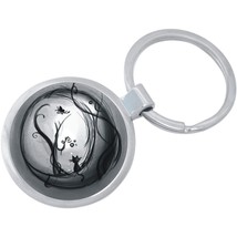 Kitty Cat Crescent Moon Keychain - Includes 1.25 Inch Loop for Keys or Backpack - £8.60 GBP