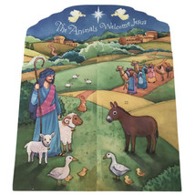 Vintage HALLMARK Christmas Advent Calendar The Animals Welcome Jesus Nat... - $14.39