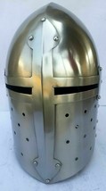 Medieval Halloween Sugar loaf Armor Helmet Brass Accents Medieval Knight Helmet - £102.12 GBP