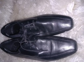 Mens Taylor &amp; Wright Black real leather oxford shoes size 7 - £21.51 GBP