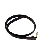 Mens Braided Bonded Leather Belt With Gold-Tone Buckle Size 38&quot; - $14.49