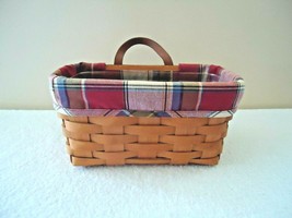 Vintage Longaberger Hanging Basket With Cloth &amp; Plastic Liner &quot; BEAUTIFUL ITEM &quot; - £29.54 GBP